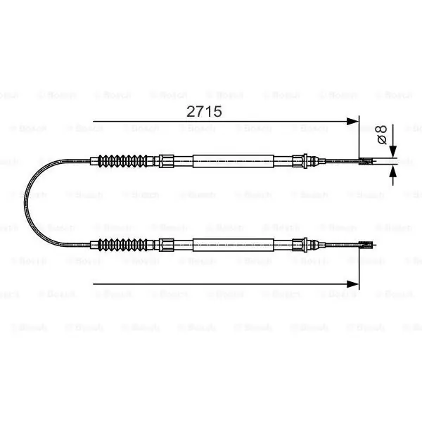 Original Cable de accionamiento, freno de estacionamiento BOSCH 1987482003