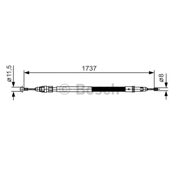 Cable de accionamiento, freno de estacionamiento BOSCH 1987482008 Últimas Unidades