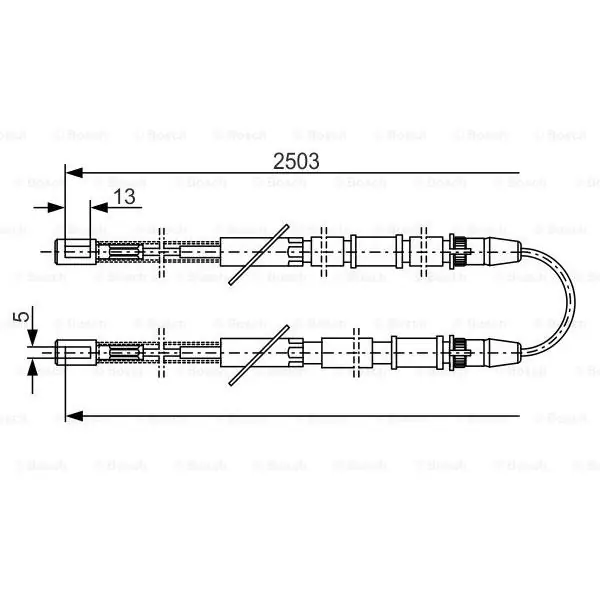 Precio Rebajado Cable de accionamiento, freno de estacionamiento BOSCH 1987482009