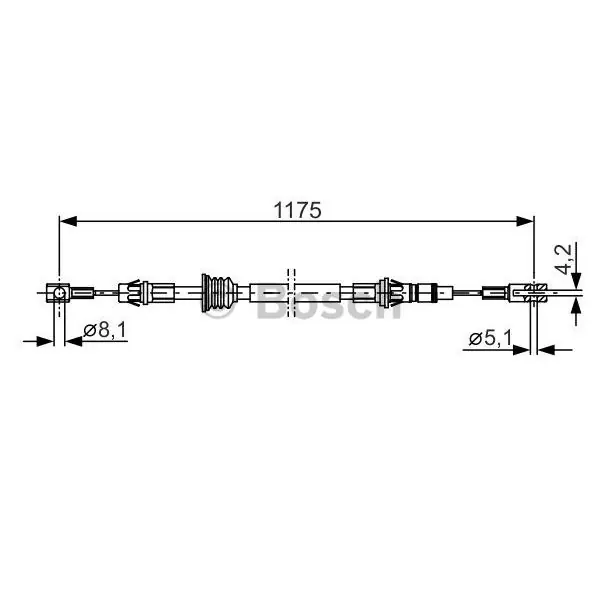 Barato Cable de accionamiento, freno de estacionamiento BOSCH 1987482012