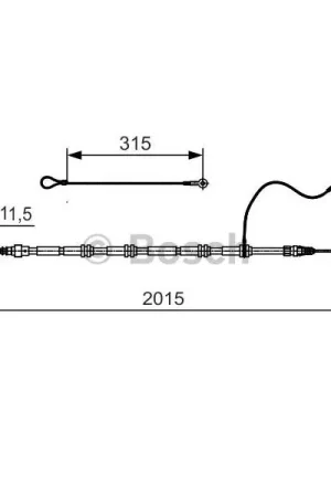 Económico Cable de accionamiento, freno de estacionamiento BOSCH 1987482015