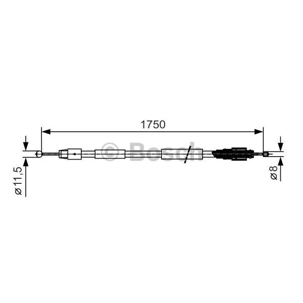 Tendencia Cable de accionamiento, freno de estacionamiento BOSCH 1987482018