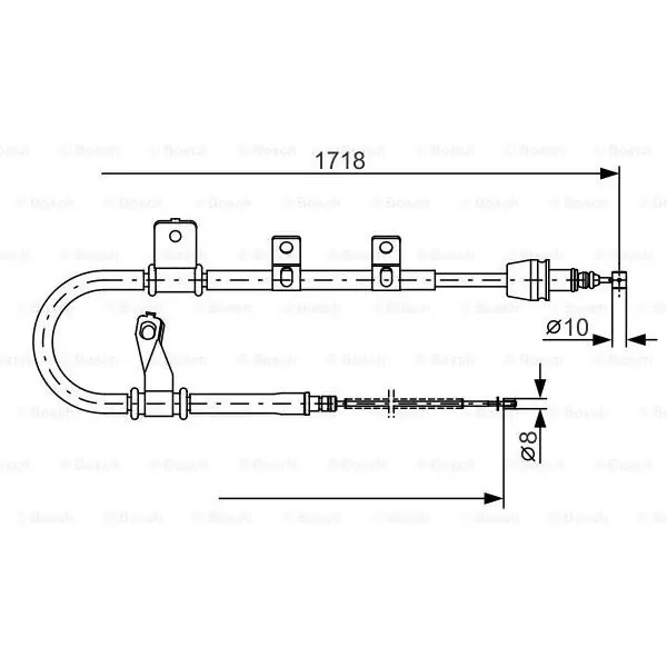 Cable de accionamiento, freno de estacionamiento BOSCH 1987482075 Súper Precio