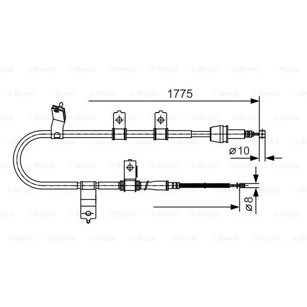Cable de accionamiento, freno de estacionamiento BOSCH 1987482077 Precio Rebajado