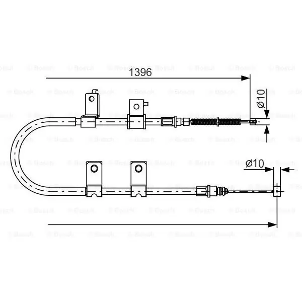 Envío Inmediato Cable de accionamiento, freno de estacionamiento BOSCH 1987482083