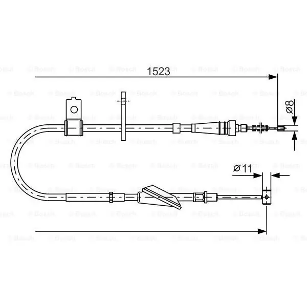 Cable de accionamiento, freno de estacionamiento BOSCH 1987482092 Popular