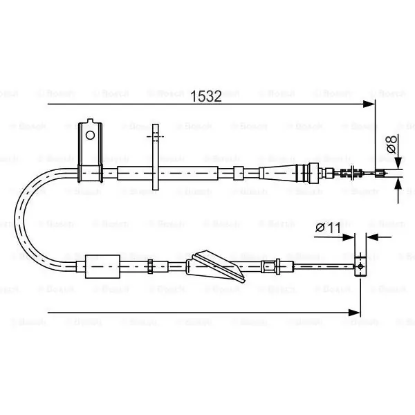 Mayoreo Cable de accionamiento, freno de estacionamiento BOSCH 1987482093