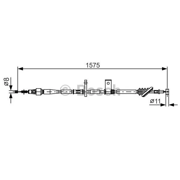 Favorito De Clientes Cable de accionamiento, freno de estacionamiento BOSCH 1987482095