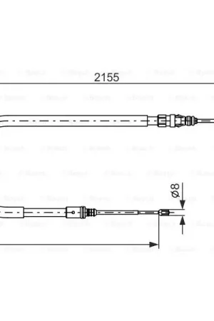 Alta Calidad Cable de accionamiento, freno de estacionamiento BOSCH 1987477994