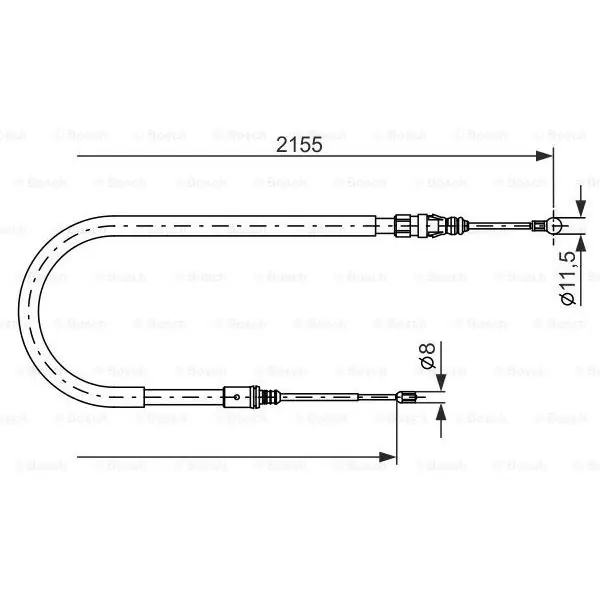 Alta Calidad Cable de accionamiento, freno de estacionamiento BOSCH 1987477994