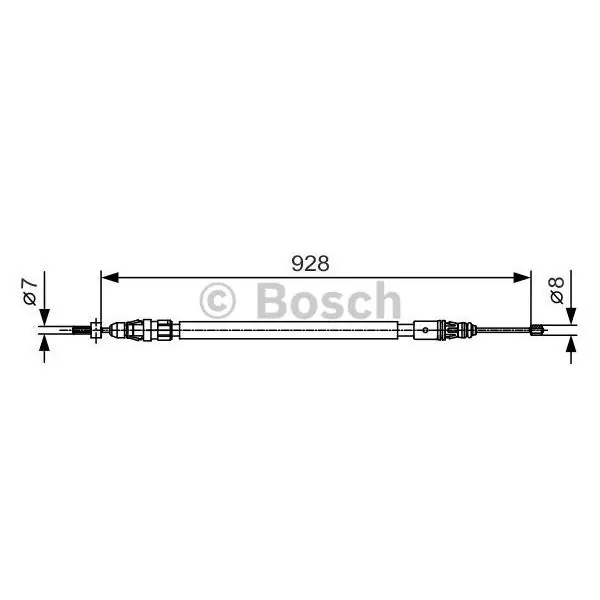 Favorito De Clientes Cable de accionamiento, freno de estacionamiento BOSCH 1987482000