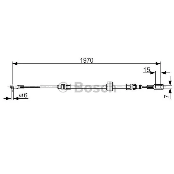 Cable de accionamiento, freno de estacionamiento BOSCH 1987482131 Marca Reconocida