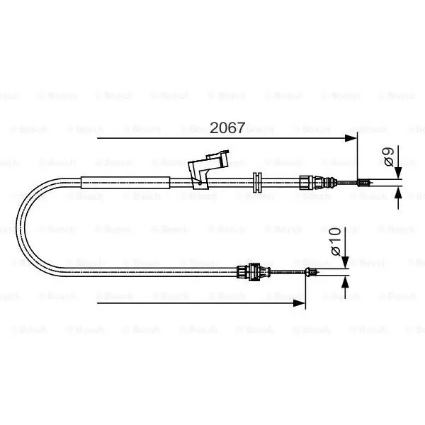 Más Vendido Cable de accionamiento, freno de estacionamiento BOSCH 1987482134