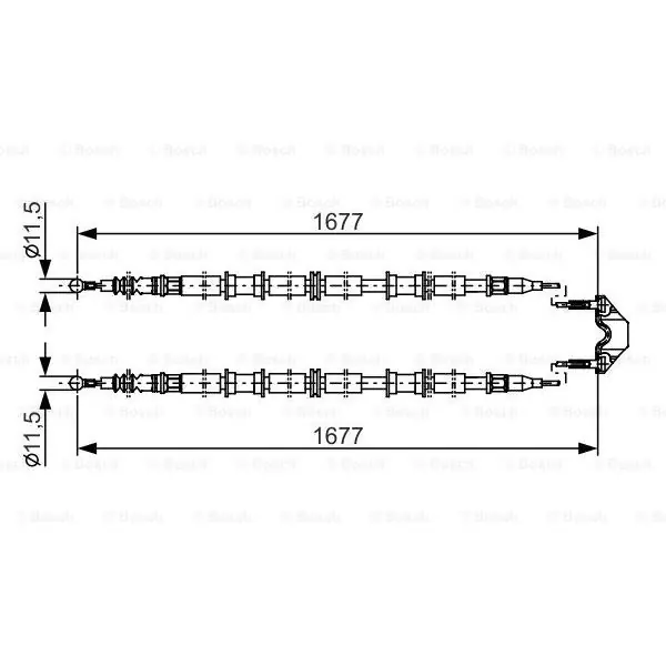 Cable de accionamiento, freno de estacionamiento BOSCH 1987482141 Compra Hoy