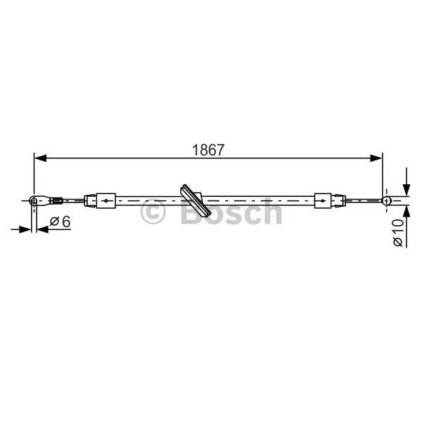 Cable de accionamiento, freno de estacionamiento BOSCH 1987482028 Barato