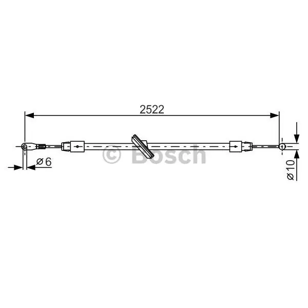 Cable de accionamiento, freno de estacionamiento BOSCH 1987482029 Auténtico