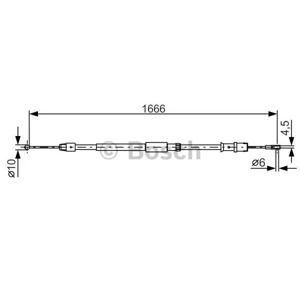 Cable de accionamiento, freno de estacionamiento BOSCH 1987482032 Últimas Unidades