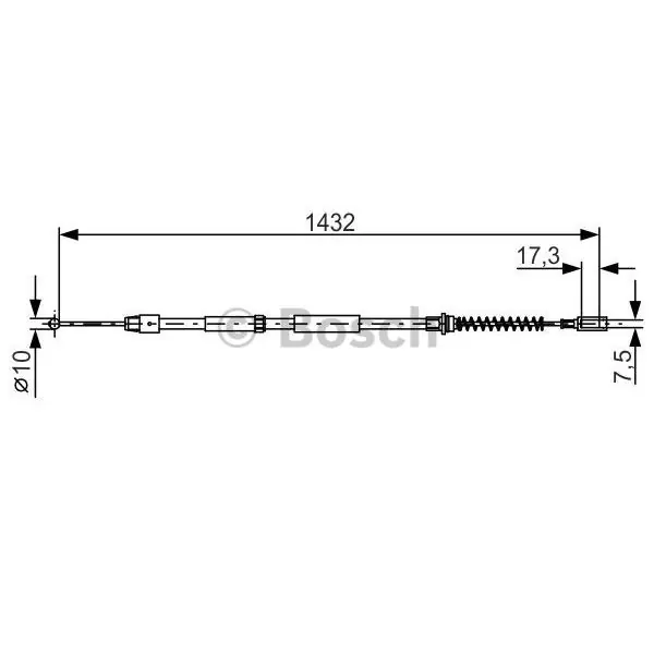 Máxima Calidad Cable de accionamiento, freno de estacionamiento BOSCH 1987482034