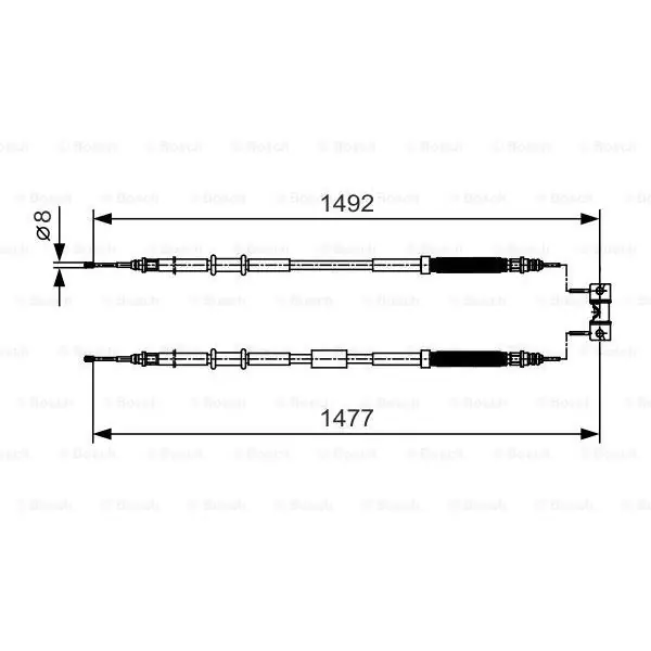 Cable de accionamiento, freno de estacionamiento BOSCH 1987482038 Súper Precio
