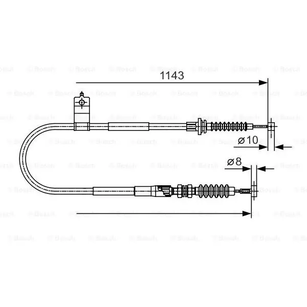 Envío Inmediato Cable de accionamiento, freno de estacionamiento BOSCH 1987482056