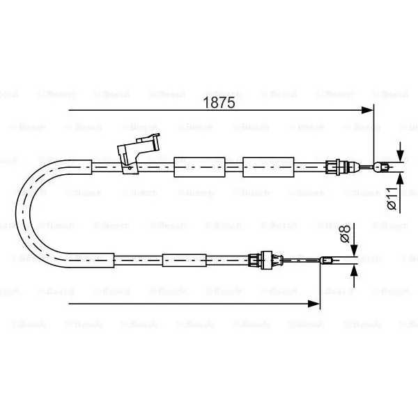 Cable de accionamiento, freno de estacionamiento BOSCH 1987482057 Rebajas