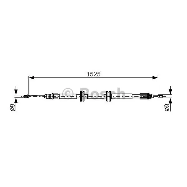 Lujoso Cable de accionamiento, freno de estacionamiento BOSCH 1987482142