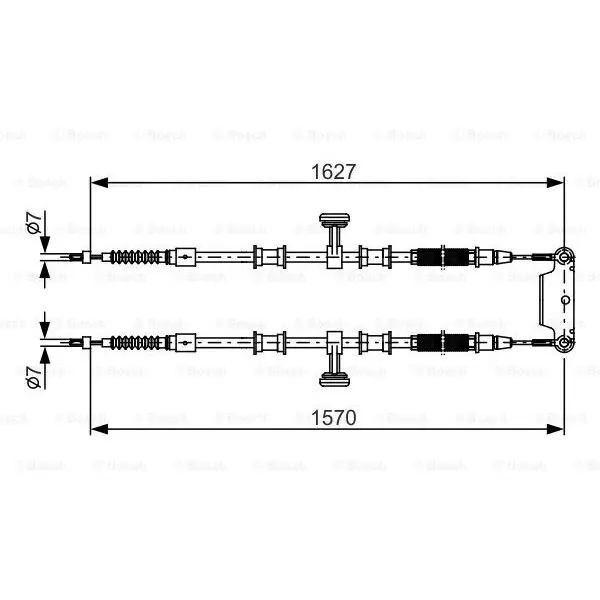 Alta Calidad Cable de accionamiento, freno de estacionamiento BOSCH 1987482147