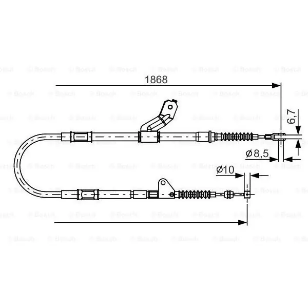 Máxima Calidad Cable de accionamiento, freno de estacionamiento BOSCH 1987482158