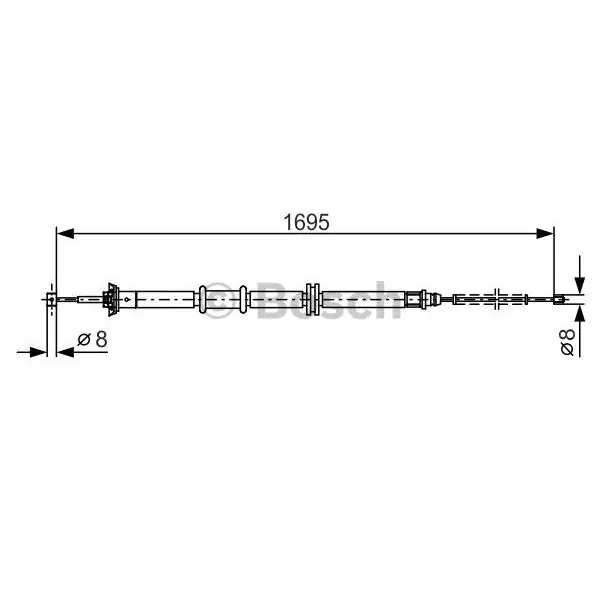 Cable de accionamiento, freno de estacionamiento BOSCH 1987482205 Nuevo Modelo