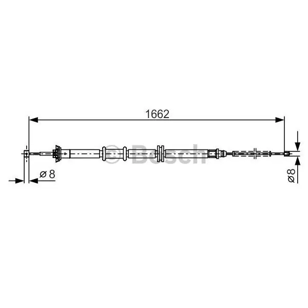 Cable de accionamiento, freno de estacionamiento BOSCH 1987482206 A Buen Precio