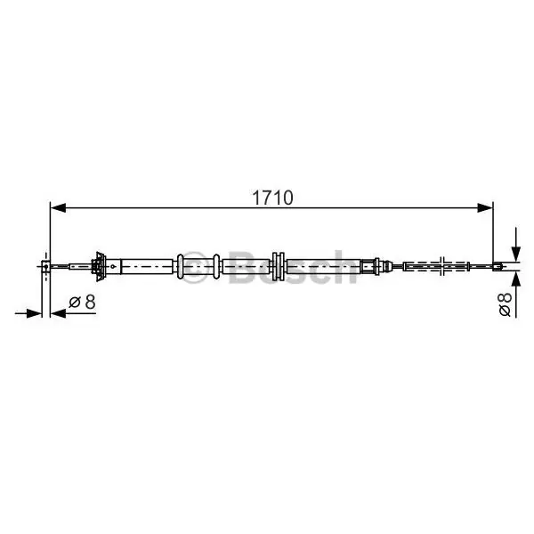 Cable de accionamiento, freno de estacionamiento BOSCH 1987482207 Bestseller