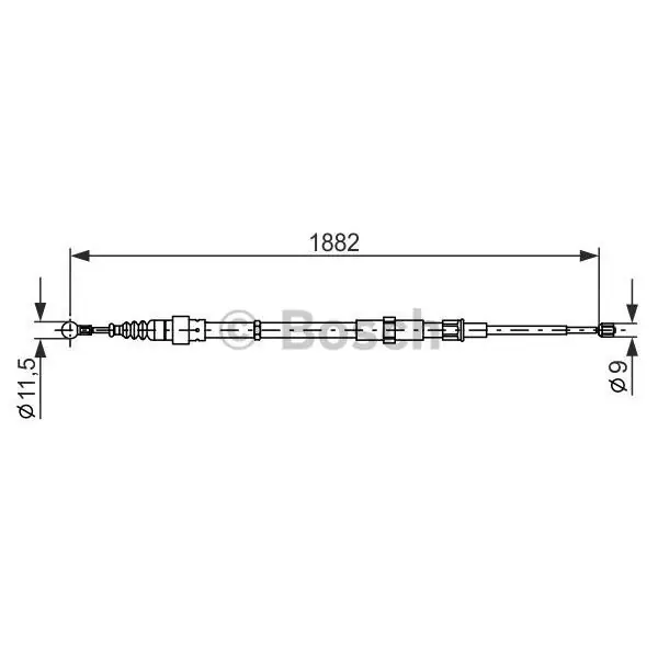 Pago Seguro Cable de accionamiento, freno de estacionamiento BOSCH 1987482193