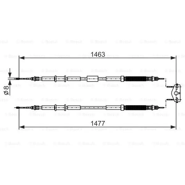 Imprescindible (Must-Have) Cable de accionamiento, freno de estacionamiento BOSCH 1987482283
