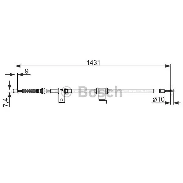 Cable de accionamiento, freno de estacionamiento BOSCH 1987482293 Súper Precio