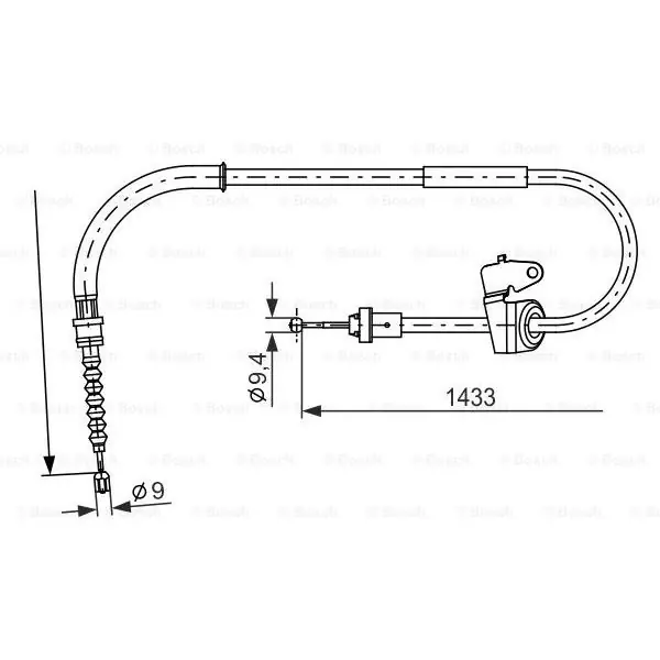 Cable de accionamiento, freno de estacionamiento BOSCH 1987482231 Ordenar Ahora Mismo