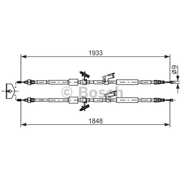 Cable de accionamiento, freno de estacionamiento BOSCH 1987482280 Barato