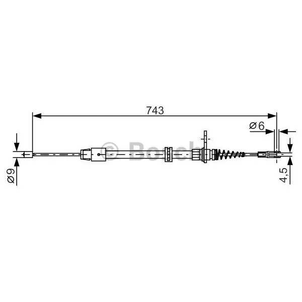 Cable de accionamiento, freno de estacionamiento BOSCH 1987482329 Mejor Calidad