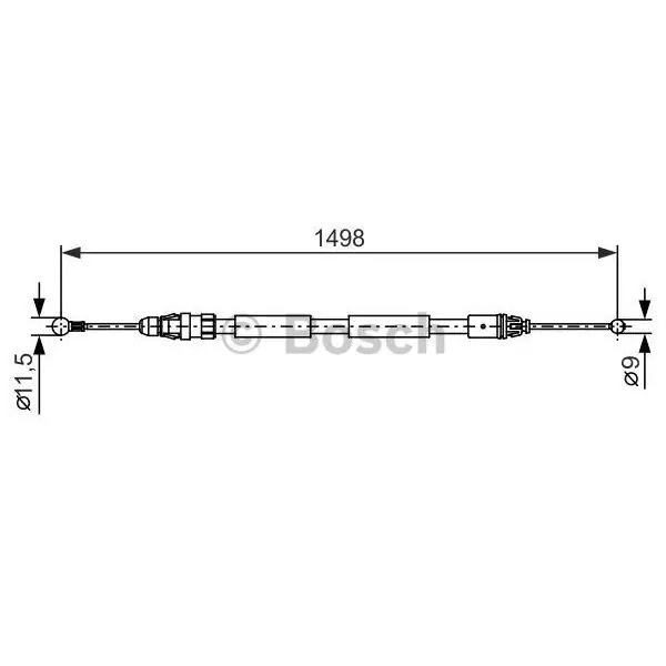 Promoción Cable de accionamiento, freno de estacionamiento BOSCH 1987482387