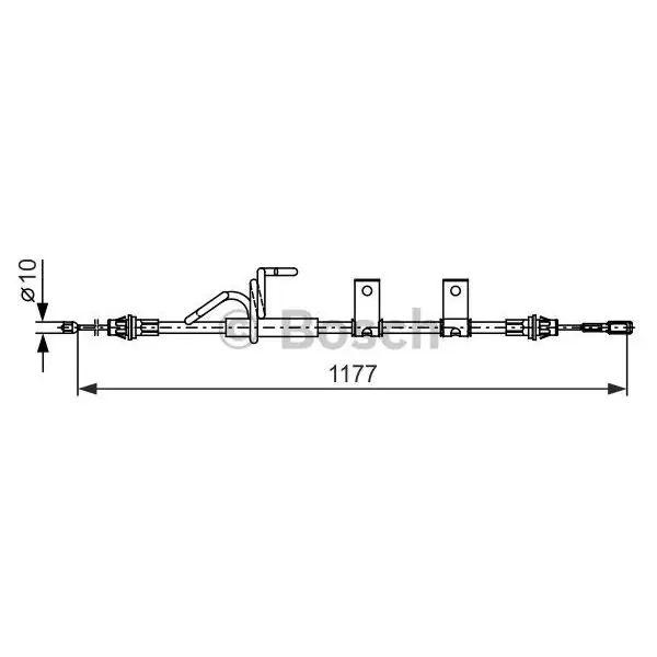 Cable de accionamiento, freno de estacionamiento BOSCH 1987482404 Pago Seguro