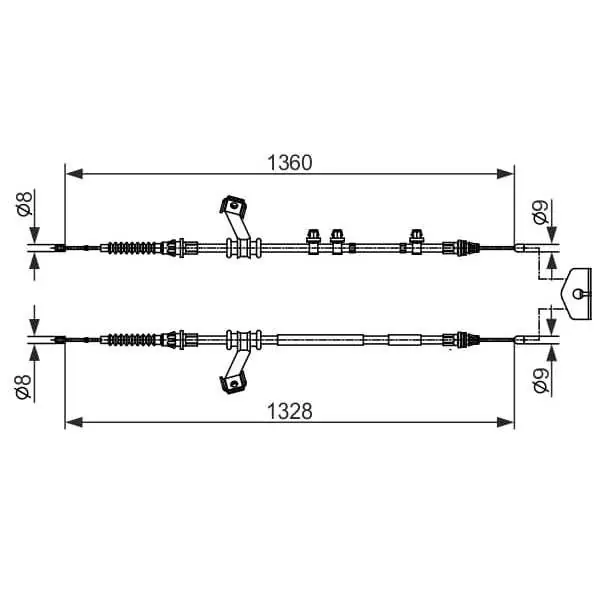 Envío Exprés Cable de accionamiento, freno de estacionamiento BOSCH 1987482422