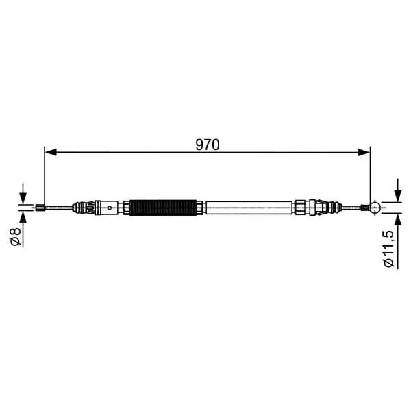 Cable de accionamiento, freno de estacionamiento BOSCH 1987482429 Exclusivo