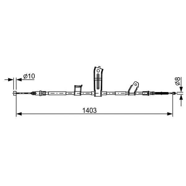 Cable de accionamiento, freno de estacionamiento BOSCH 1987482522 Nuevo Modelo