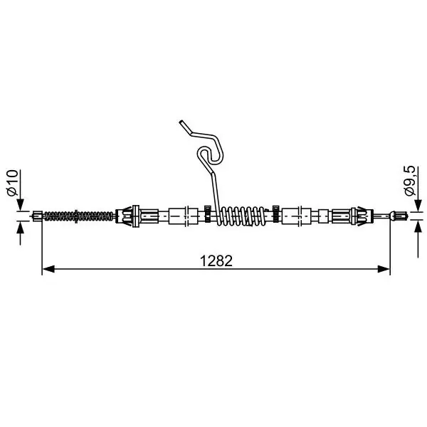 Garantía Incluida Cable de accionamiento, freno de estacionamiento BOSCH 1987482462