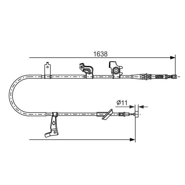 Cable de accionamiento, freno de estacionamiento BOSCH 1987482465 Precio Rebajado