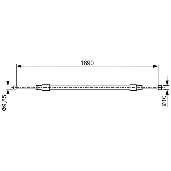 Cable de accionamiento, freno de estacionamiento BOSCH 1987482444 Garantía De Devolución De Dinero
