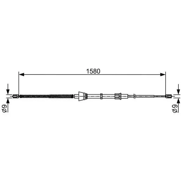 Lujoso Cable de accionamiento, freno de estacionamiento BOSCH 1987482446