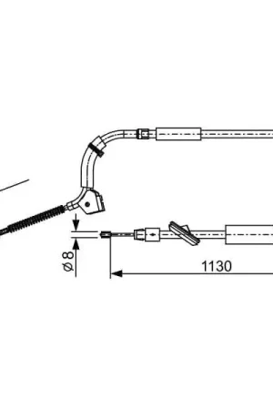 Cable de accionamiento, freno de estacionamiento BOSCH 1987482490 Alta Calidad