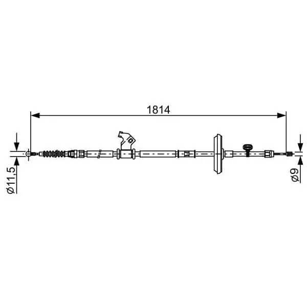Cable de accionamiento, freno de estacionamiento BOSCH 1987482502 Disponible Ahora