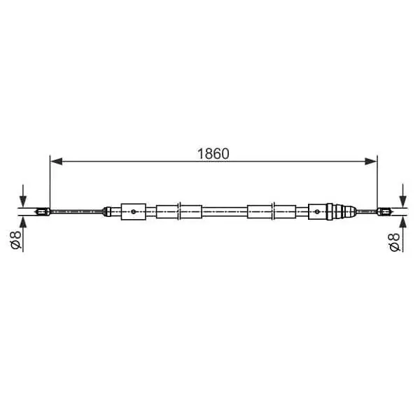 Cable de accionamiento, freno de estacionamiento BOSCH 1987482540 Directo De Fábrica