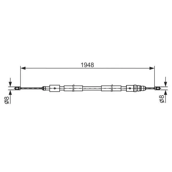 Cable de accionamiento, freno de estacionamiento BOSCH 1987482541 Entrega Rápida